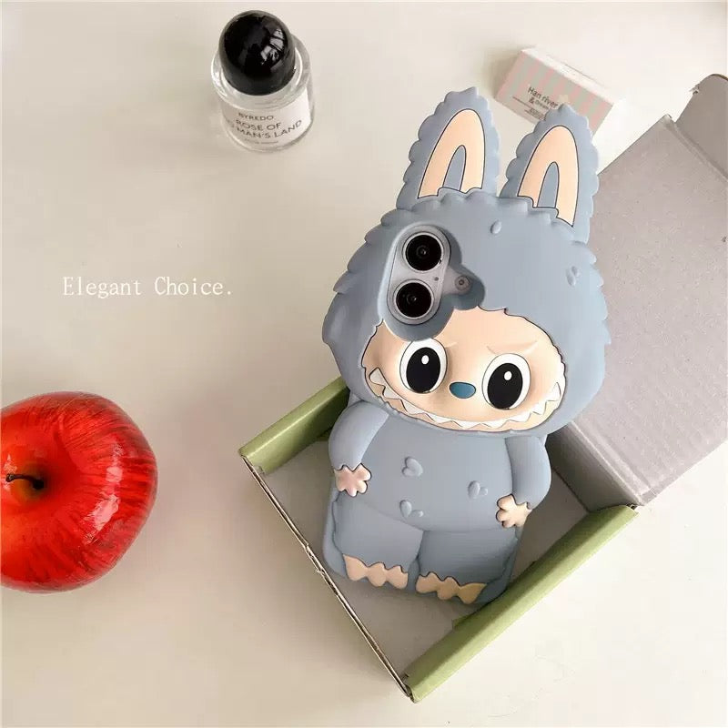 3D Labubu Trending Shockproof Rubber Silicone iPhone Case