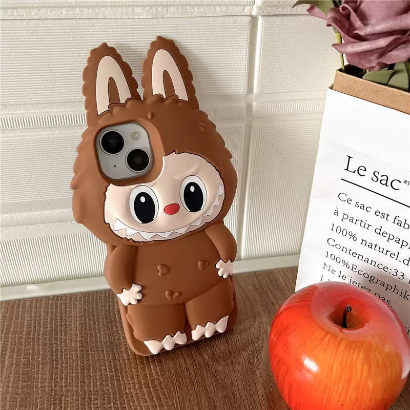 3D Labubu Trending Shockproof Rubber Silicone iPhone Case