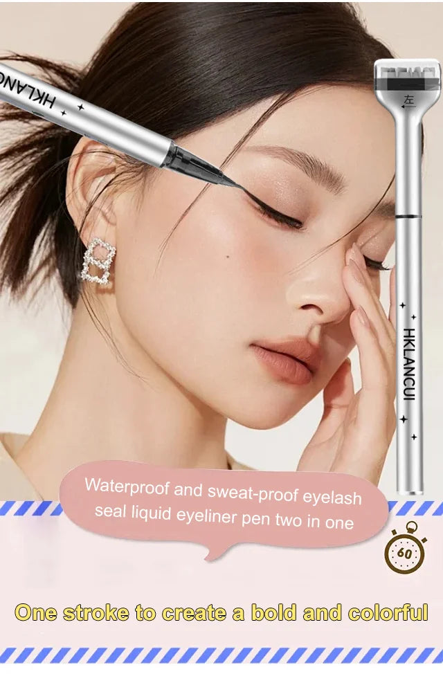 Dual-Ended Waterproof Eyelash Stamp Eyeliner Pen