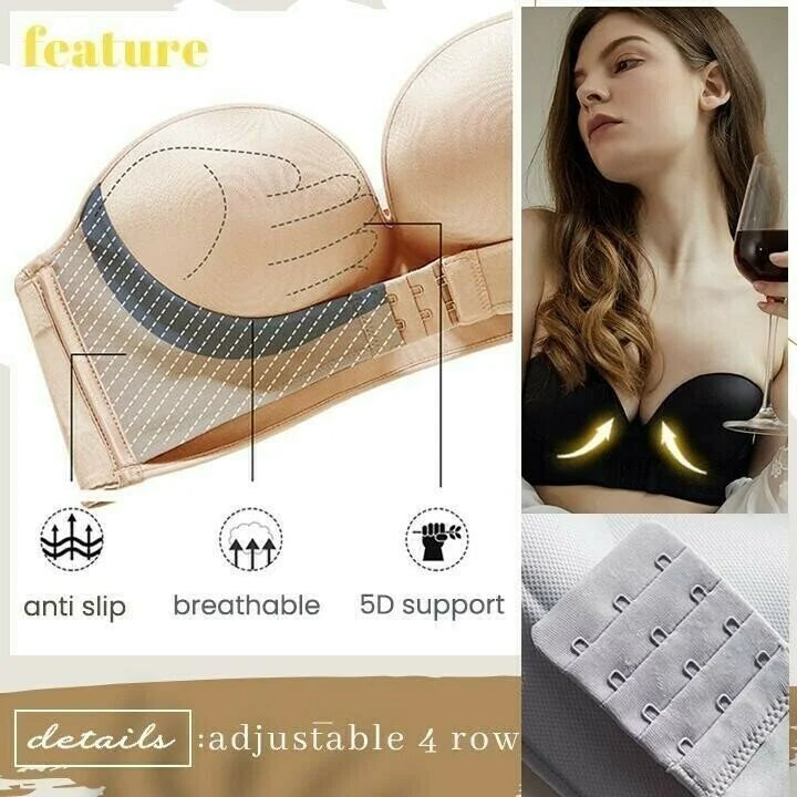 Invisible Strapless Super Push Up Bra(BUY 3 get 20% OFF )😍😍
