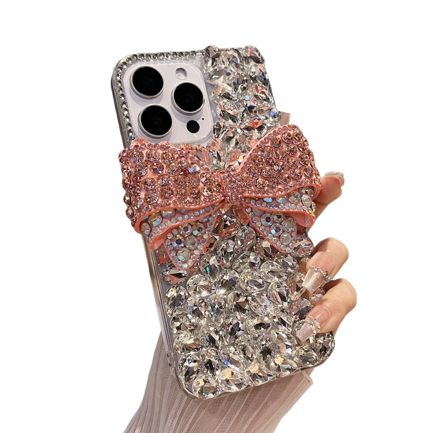 Luxury diamond iphone case with diamond protective cover