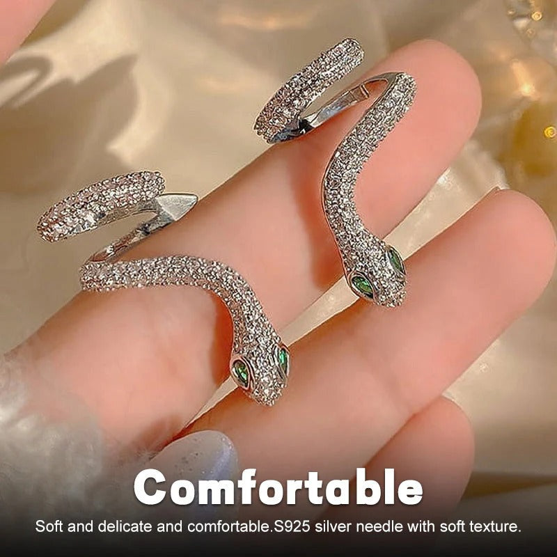 Chic silver ear clip in snake shape đ