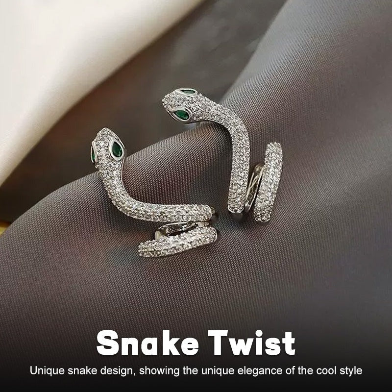 Chic silver ear clip in snake shape đ