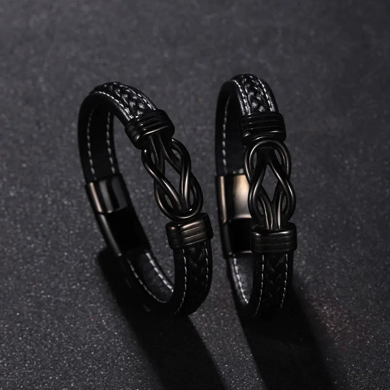 Dainty Braided Leather Bracelet