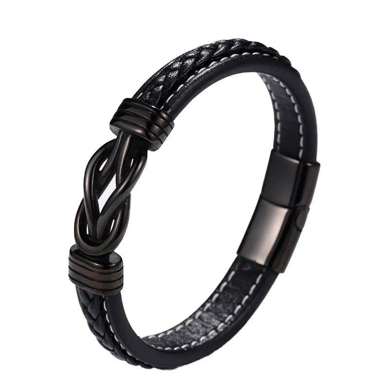 Dainty Braided Leather Bracelet