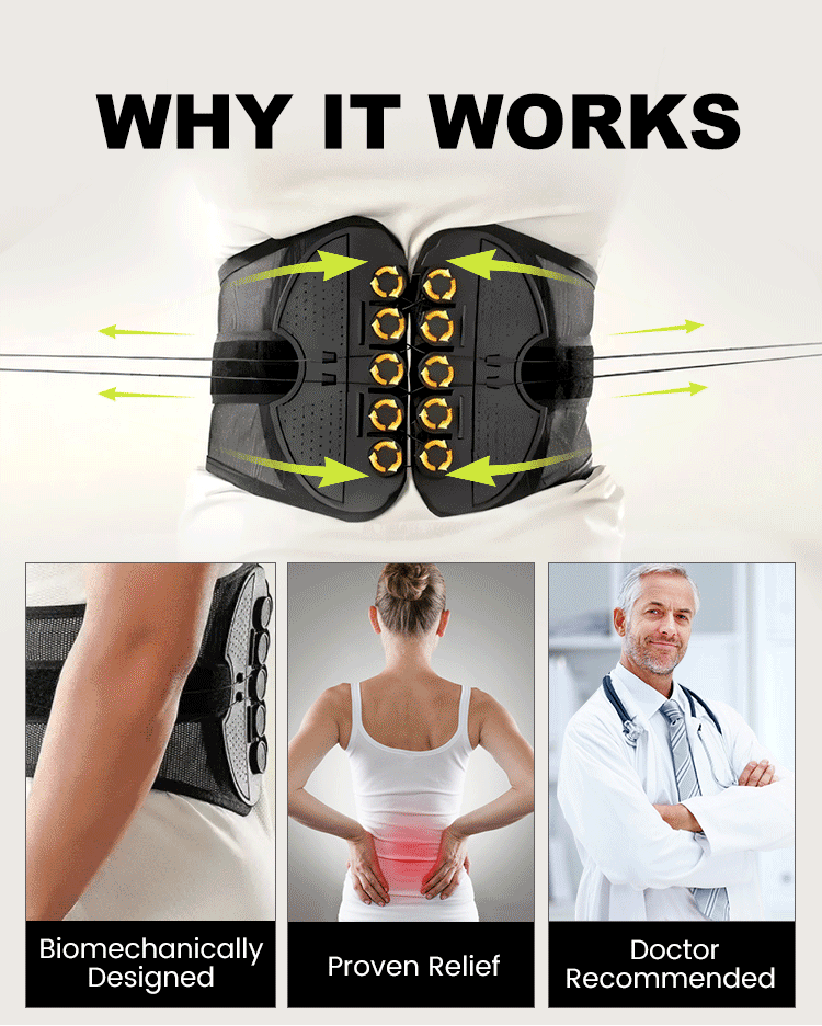 🔥Adjustable Single Pull Lumbar Back Support Brace