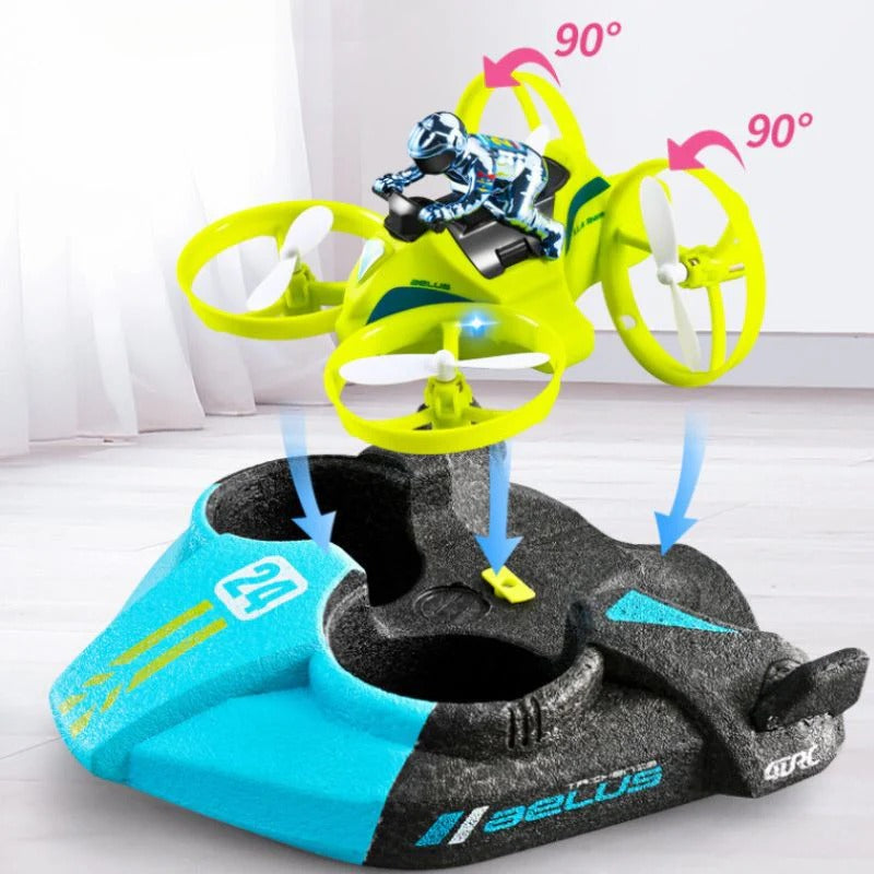 Mini 3 in 1 Sea Land Air Flight Remote Control Car Boat & Drone.