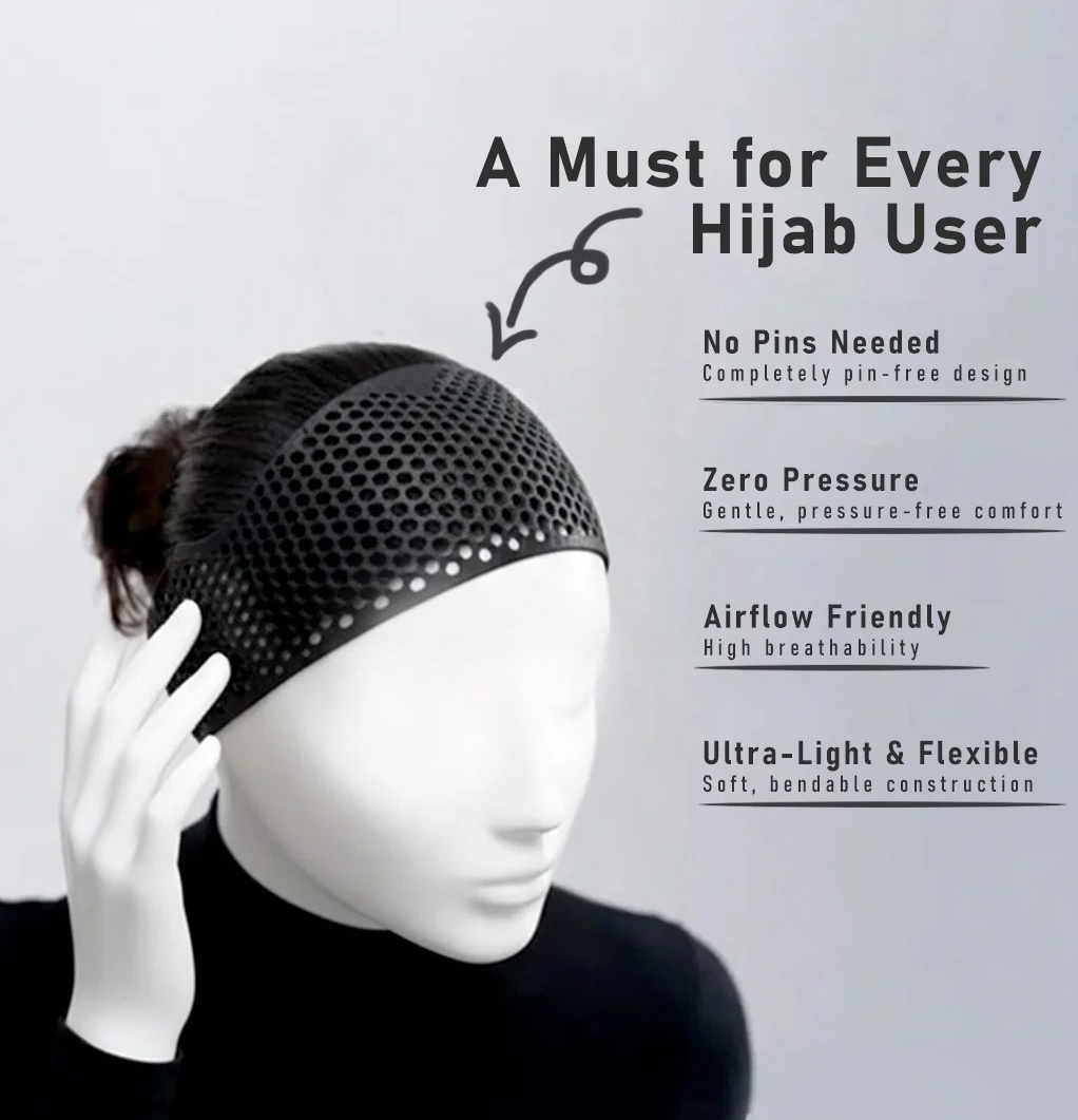 Anti-Slip Hijab Grip Stopper Cap