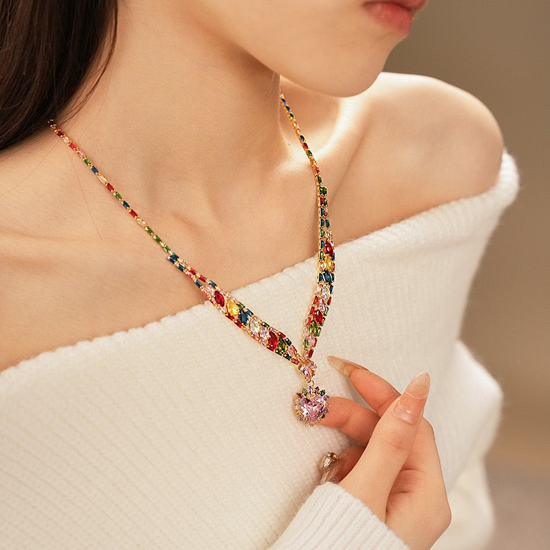 ✨Sparkling heart necklace 💕