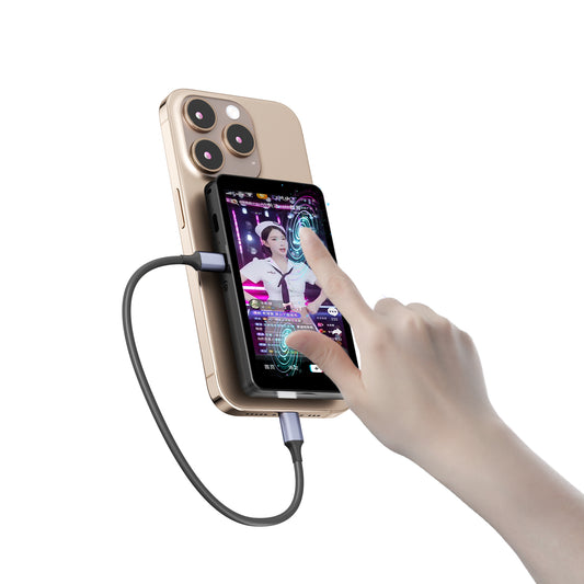 New Touch Control wireless phone selfie  magnetic display phone rear split screen