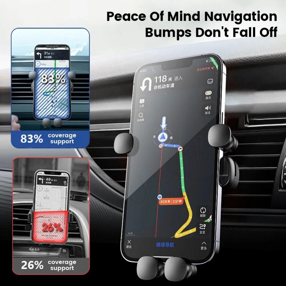 Gravity Car Phone Holder Air Vent Clip Mount