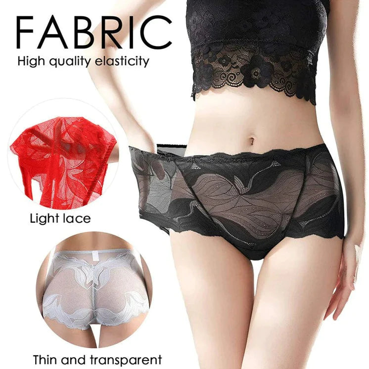 💝Hot Sale 💝-Ladies Silk Lace Handmade Underwear Pack