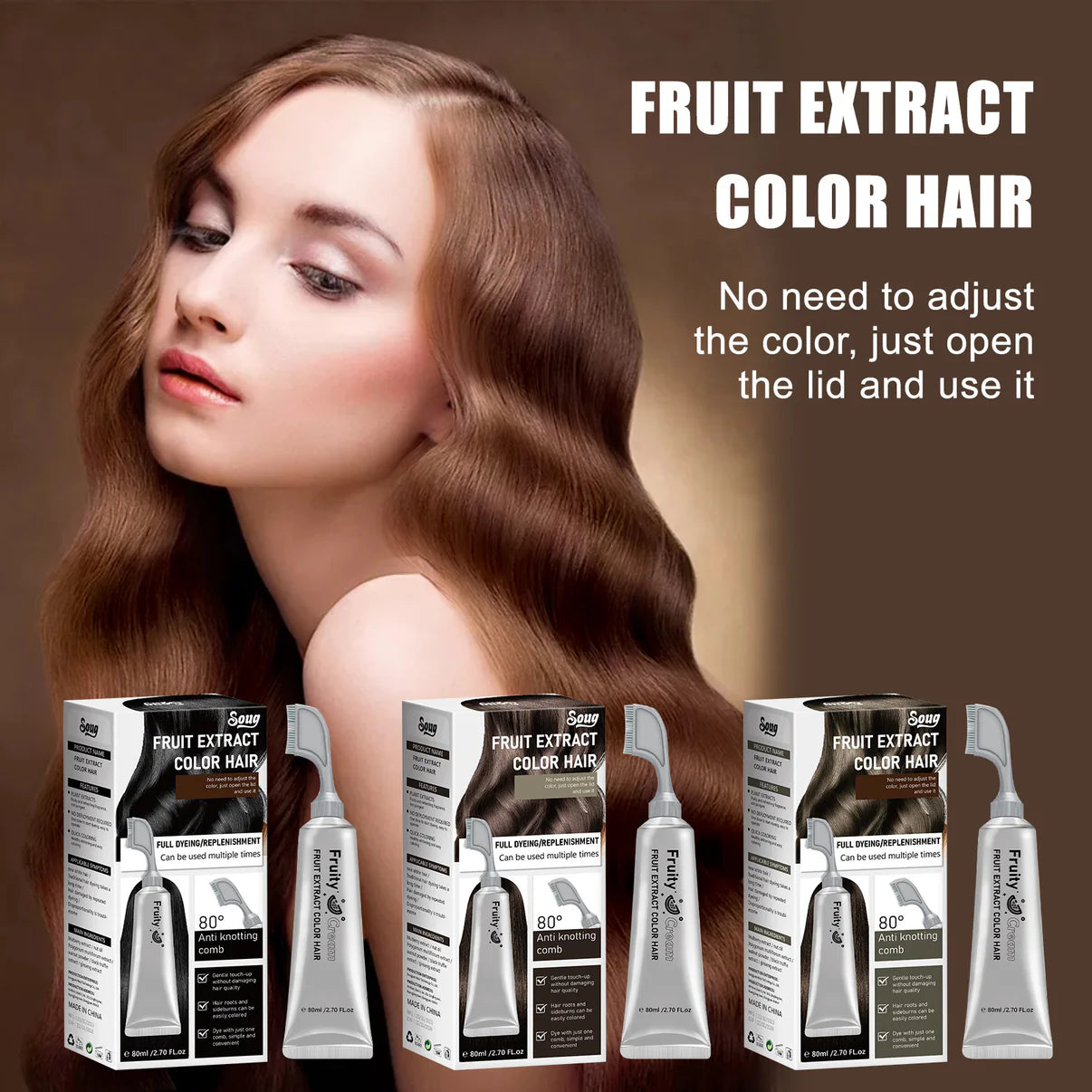 Fruit Essence Hair Dyeing Comb