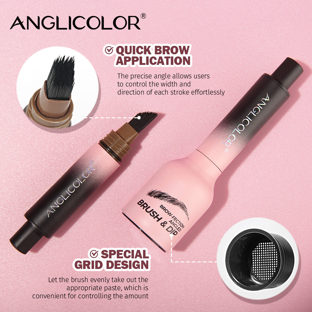 Anglicolor®️ Brow-Fection Angled Brush & Dip Liquid Eyebrow Gel