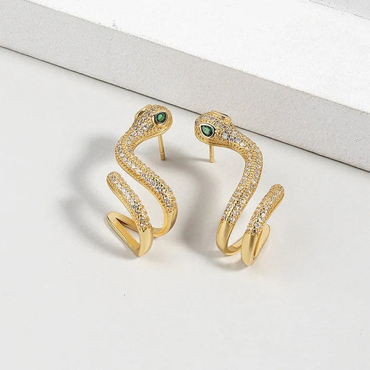 Chic silver ear clip in snake shape 🐍