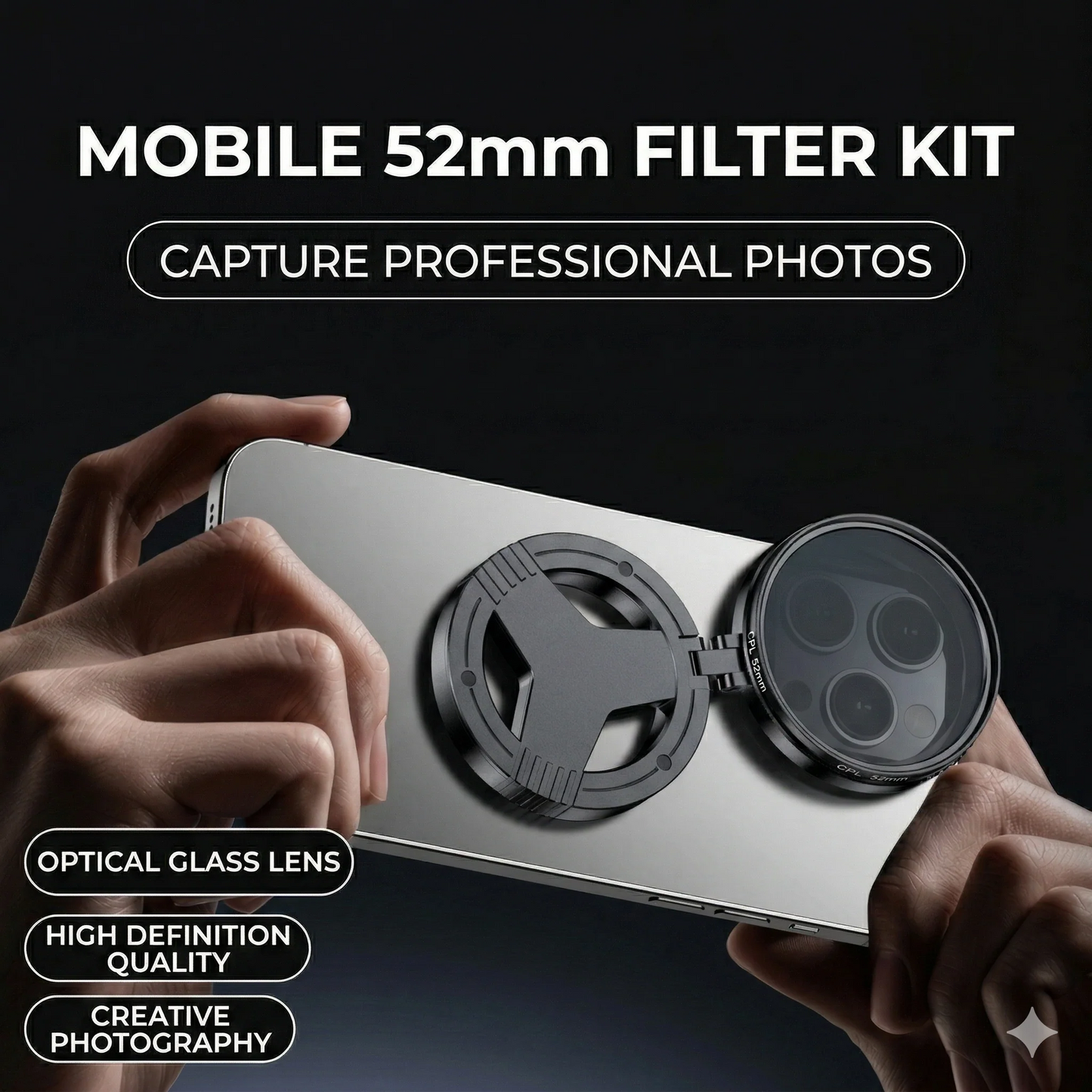 Anti-Glare Magnetic Phone Camera Filter