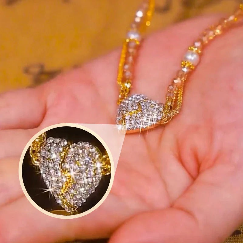 Magnetic Split Heart Matching Pendant Necklaces {With Gift Box}