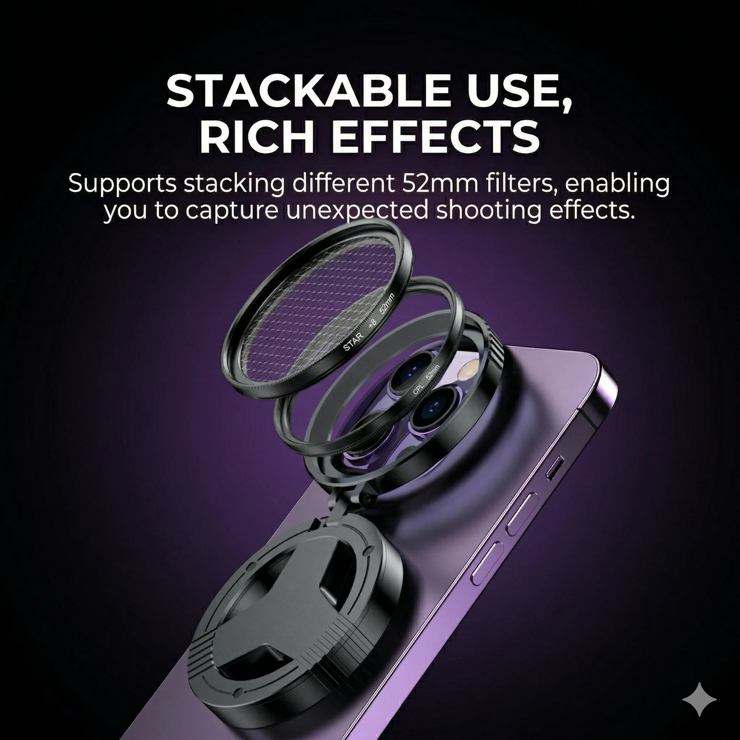 Anti-Glare Magnetic Phone Camera Filter