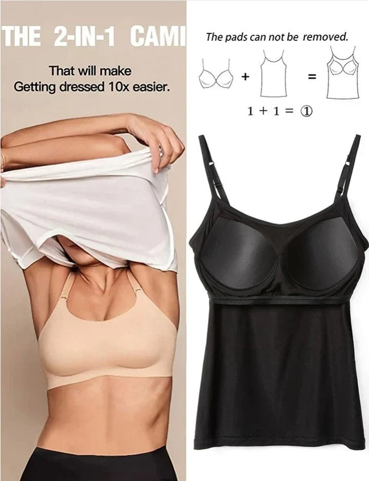 THE 2-IN-1  Tank Top with Built in Bra Camisole